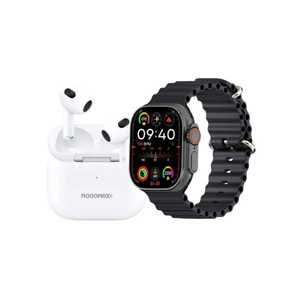 Moogmax Ultra Watch Set Original with Earbuds & Straps | Prift Store UAE